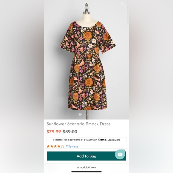 Princess Highway Sunflower Scenario Smock Dress - Picture 1 of 4